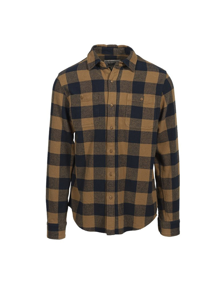 SH2134 Cotton Flannel - Gold & Navy
