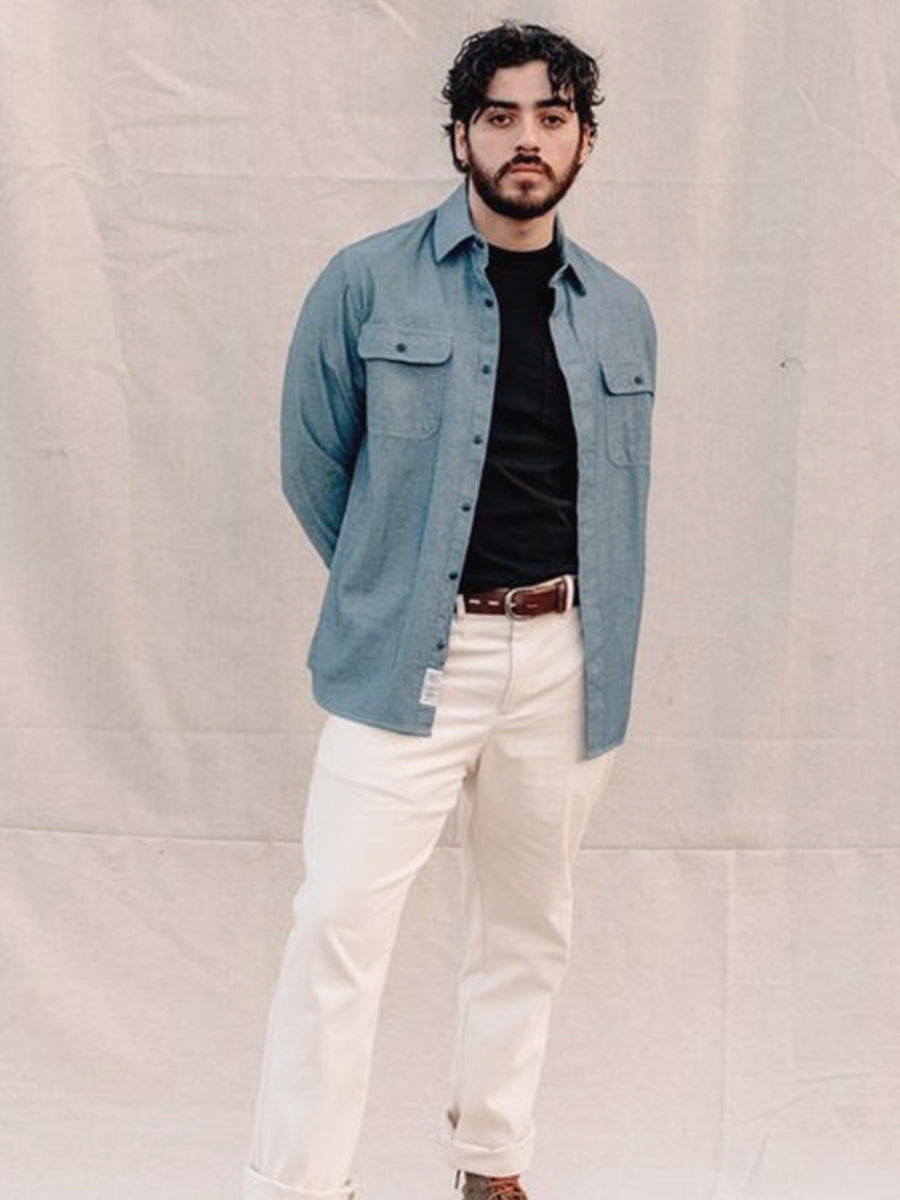 SH2304 Work Shirt - Ticking Stripe