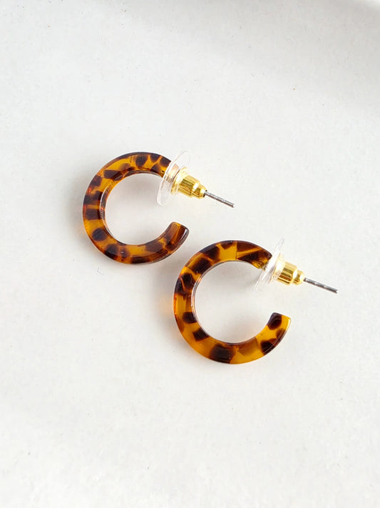 Cameron Micro Hoops - Amber Dot