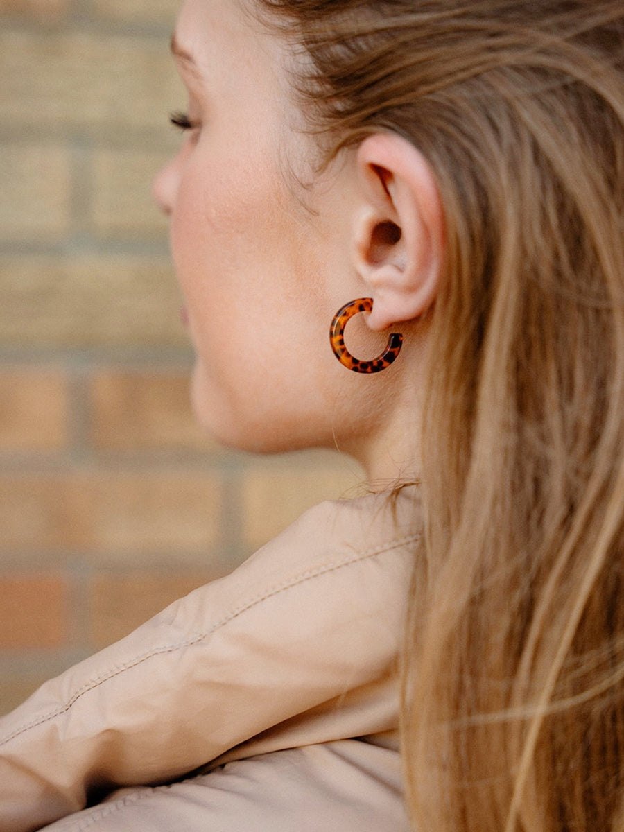 Cameron Micro Hoops - Amber Dot
