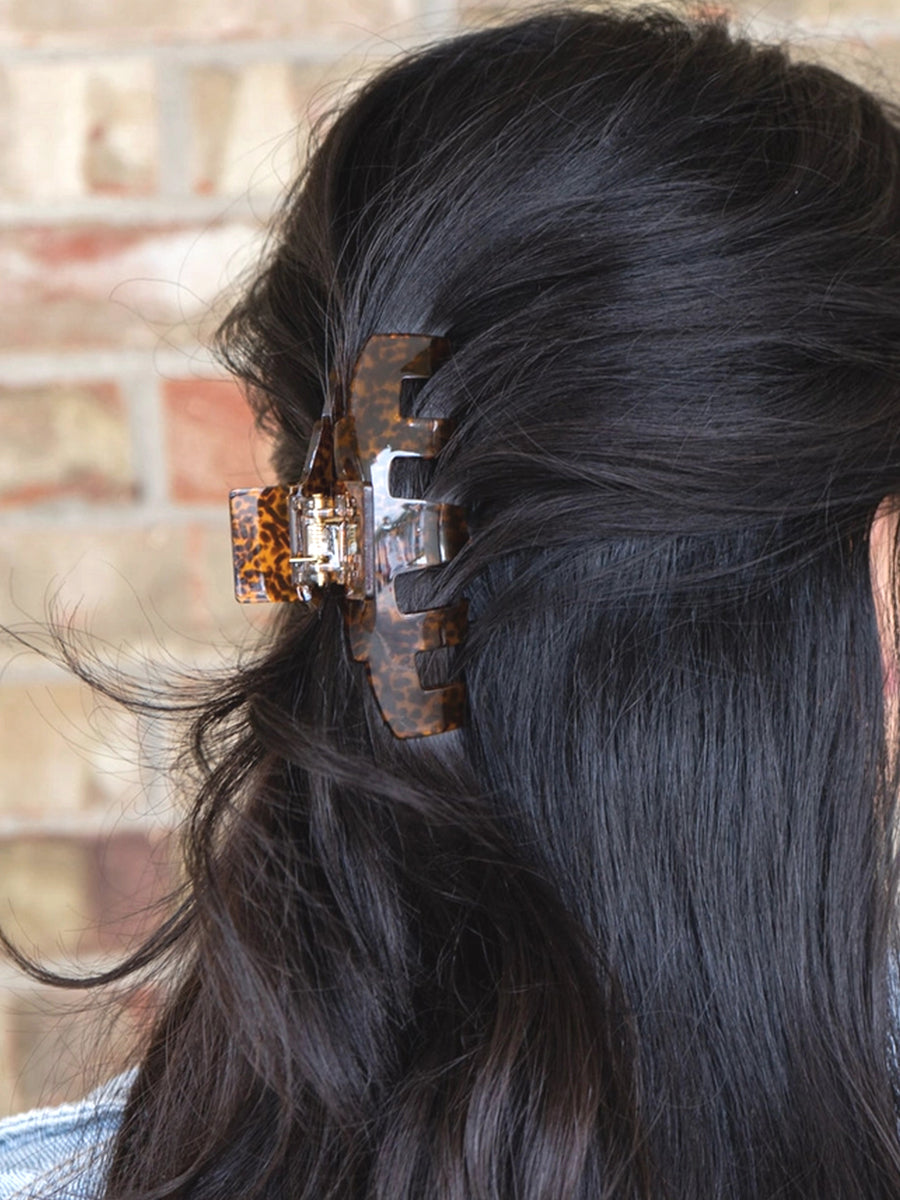 Catherine Hair Claw - Amber Dot
