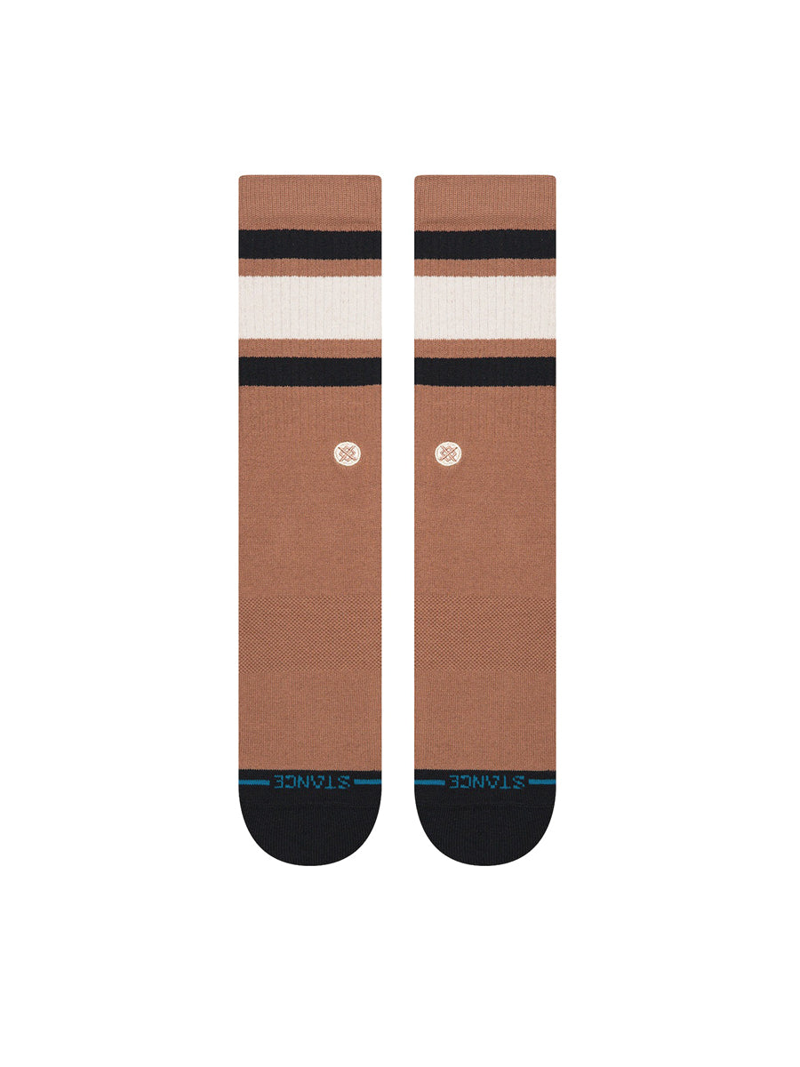 Boyd Stripe Crew Socks - Dark Roast
