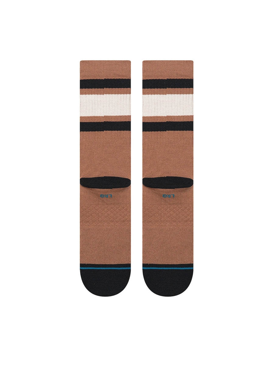 Boyd Stripe Crew Socks - Dark Roast