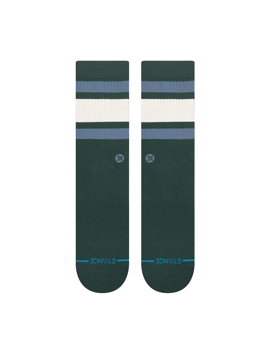 Boyd Stripe Crew Socks - Pine