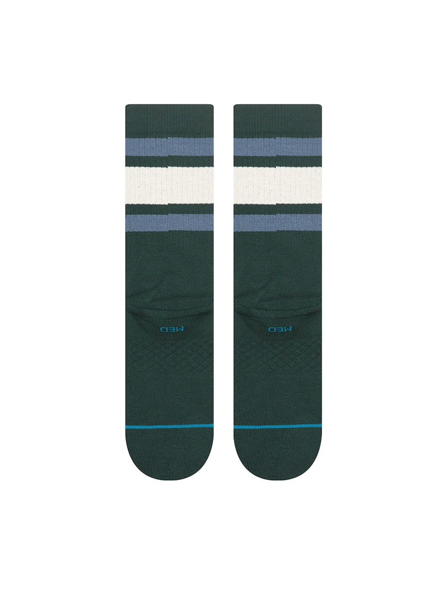 Boyd Stripe Crew Socks - Pine
