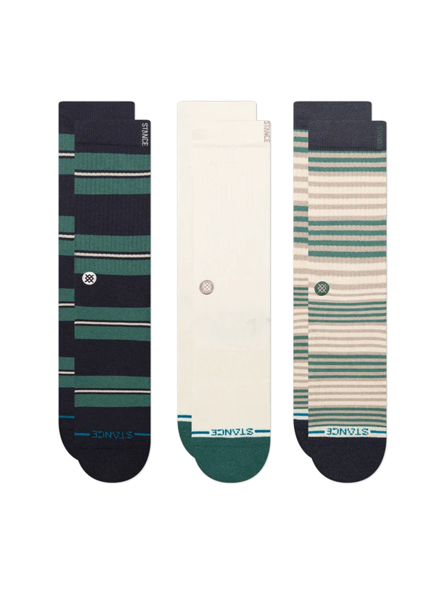 Caesar Stripe Crew 3-Pack - Multi