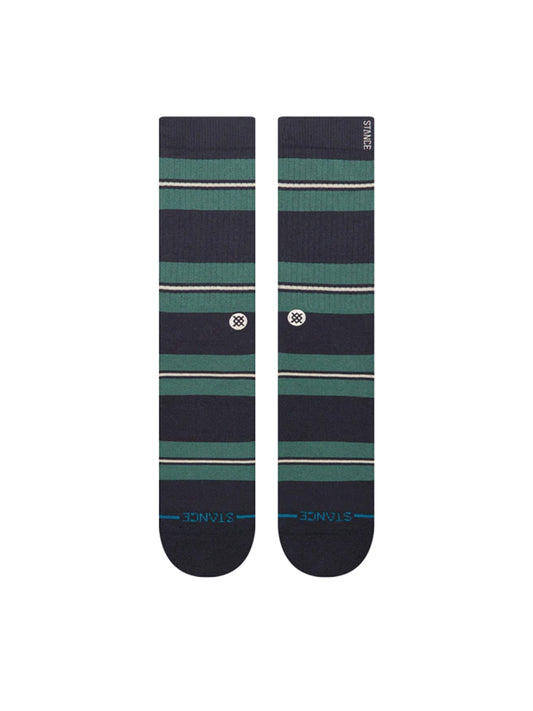 Caesar Stripe Crew Socks - Green