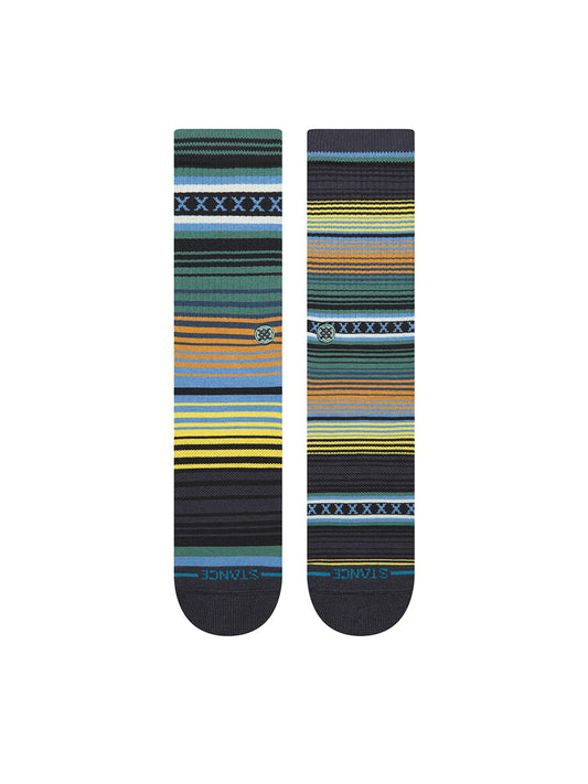 Curren Stripe Crew Socks - Deep Teal