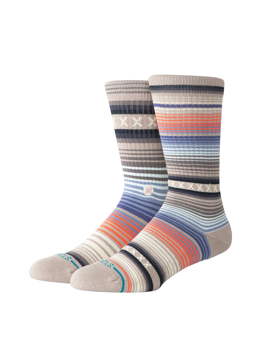 Curren Stripe Crew Socks - Stingray