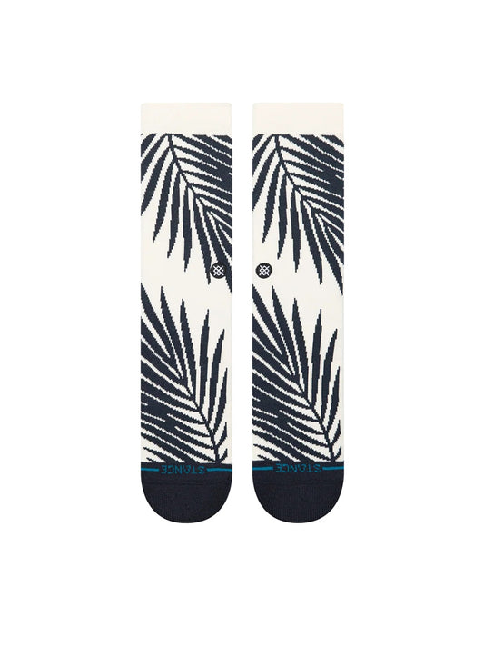 Frond Crew Socks - Navy