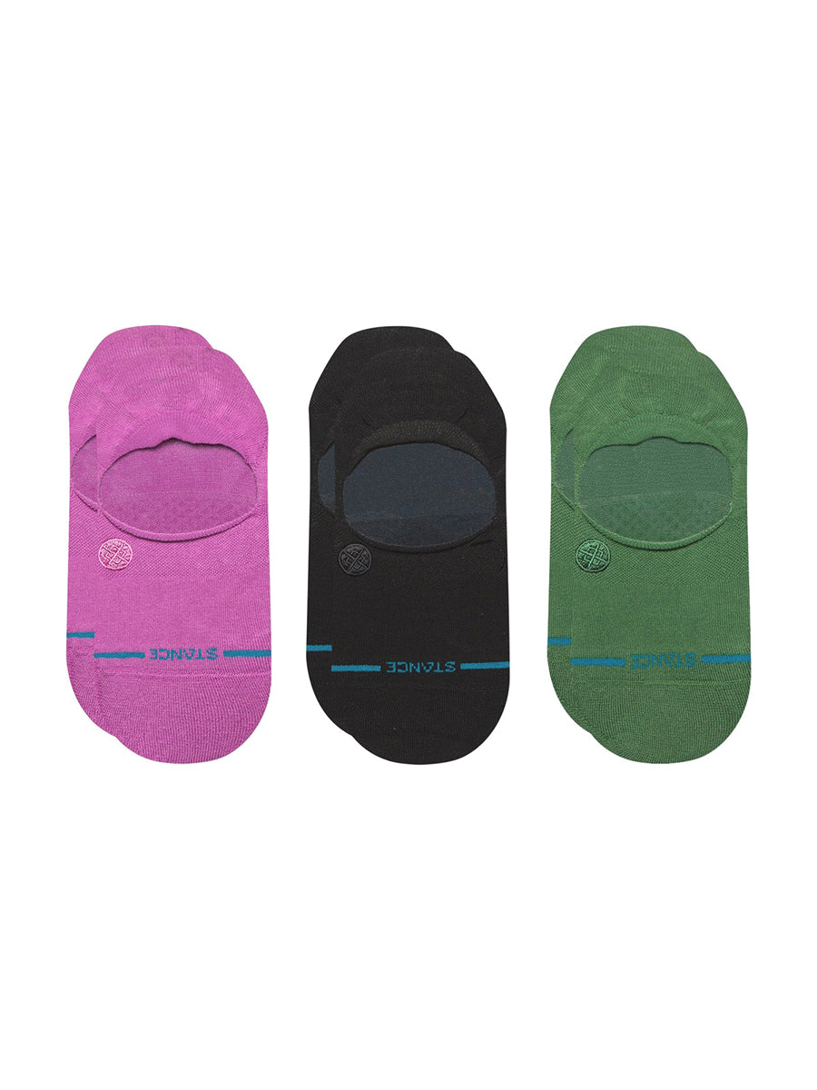 Icon 3-Pack No-Show Socks - Berry