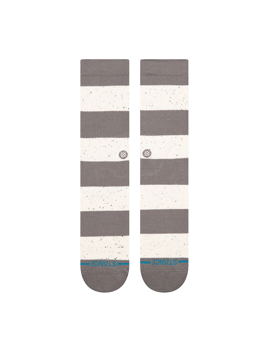 Men's Nep Stripe Crew Socks - Grey