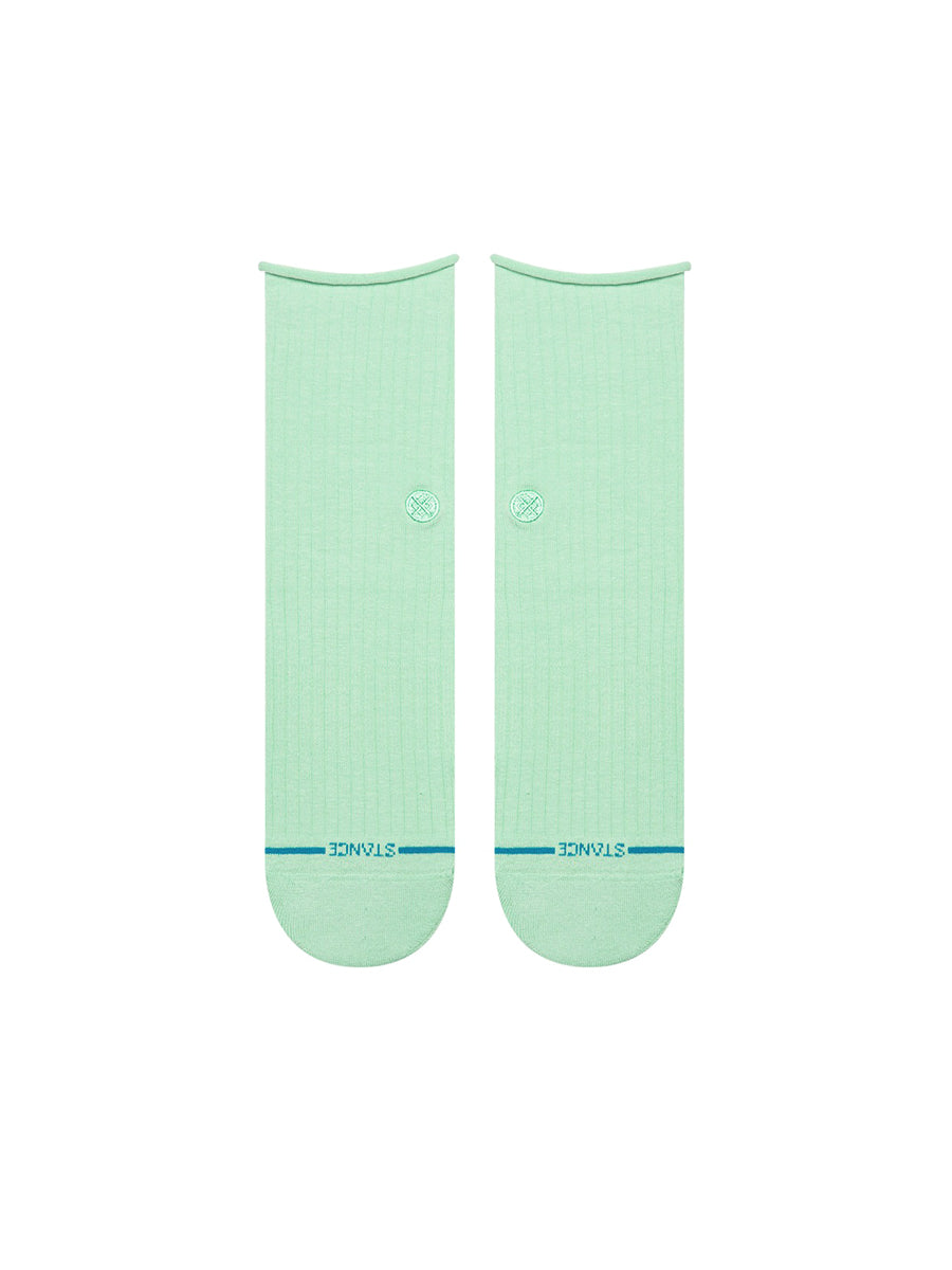 Roll-Cuff Quarter Socks - Jade