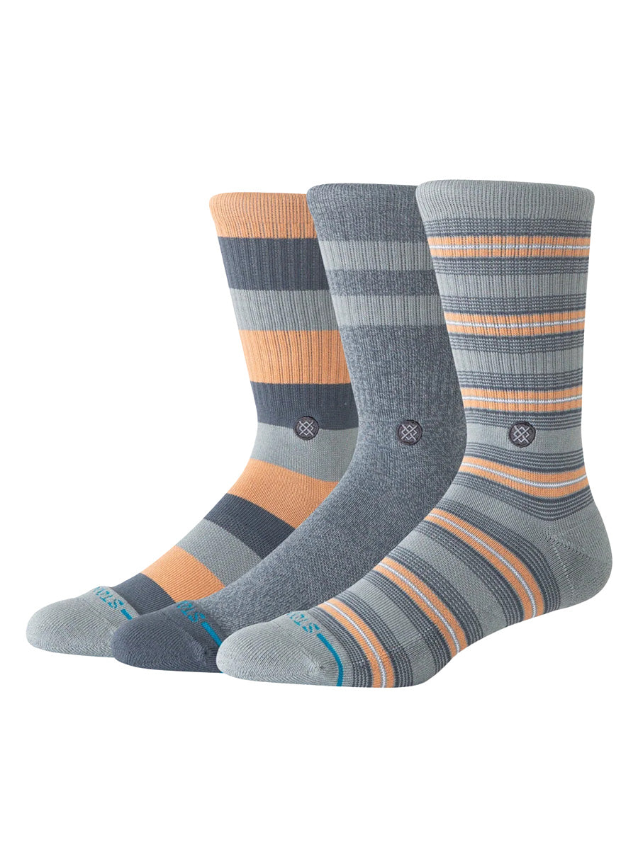 Sabot Stripe Crew 3-Pack - Grey