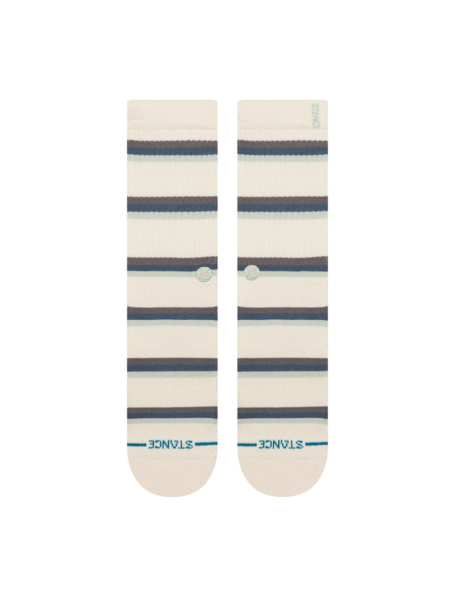 Strata Striped Crew Socks - Ivory