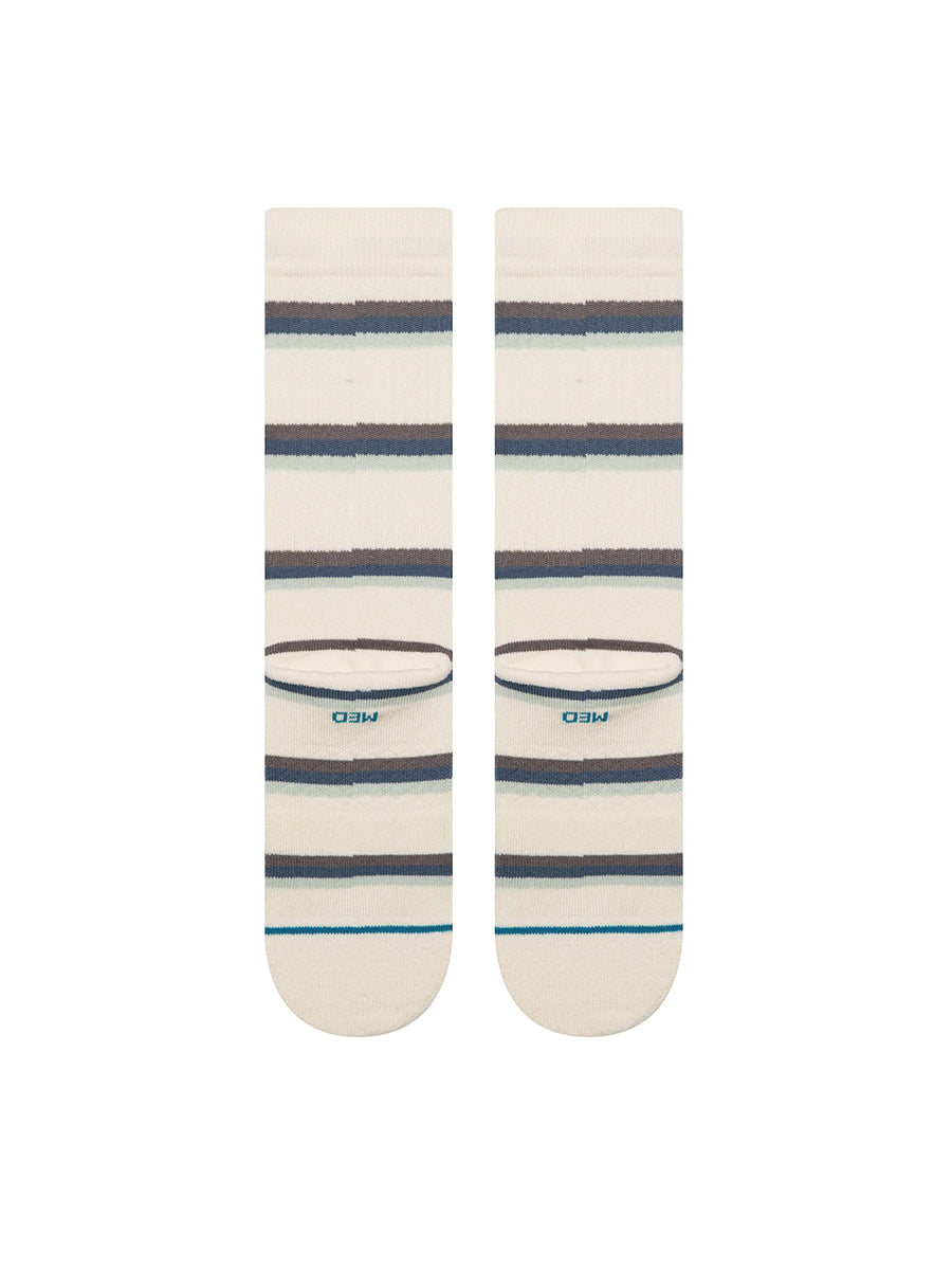 Strata Striped Crew Socks - Ivory