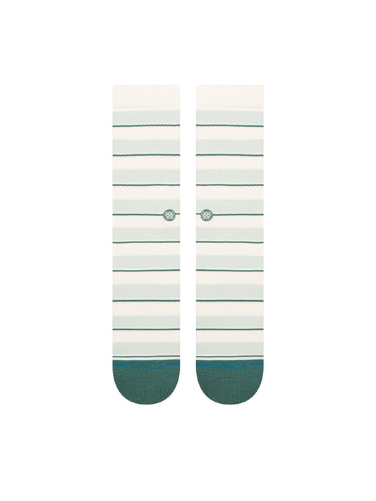 Striped It Crew Socks - Teal