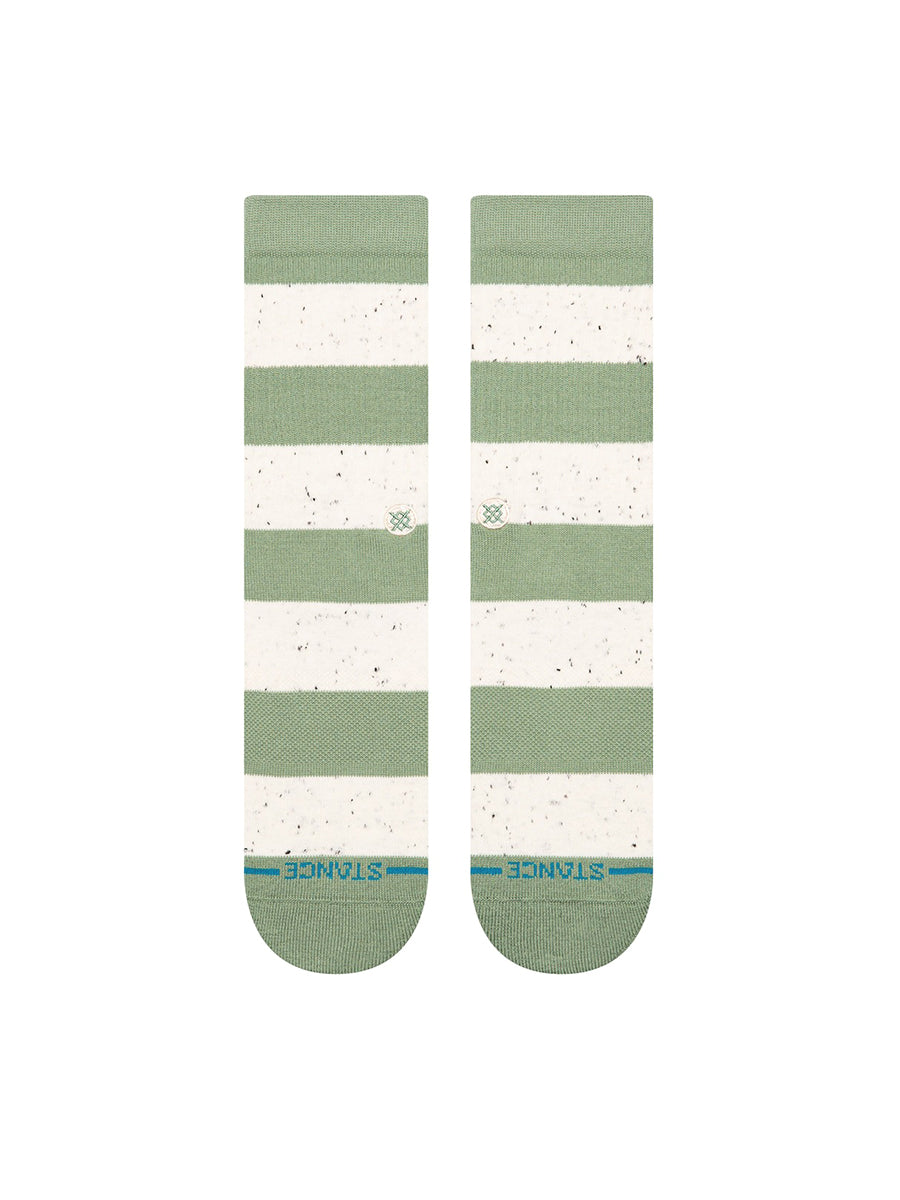 Women's Nep Stripe Crew Socks - Green