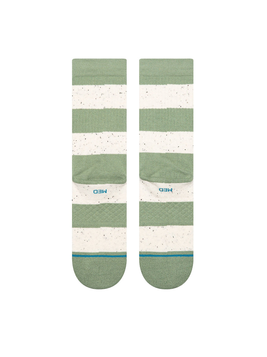 Women's Nep Stripe Crew Socks - Green