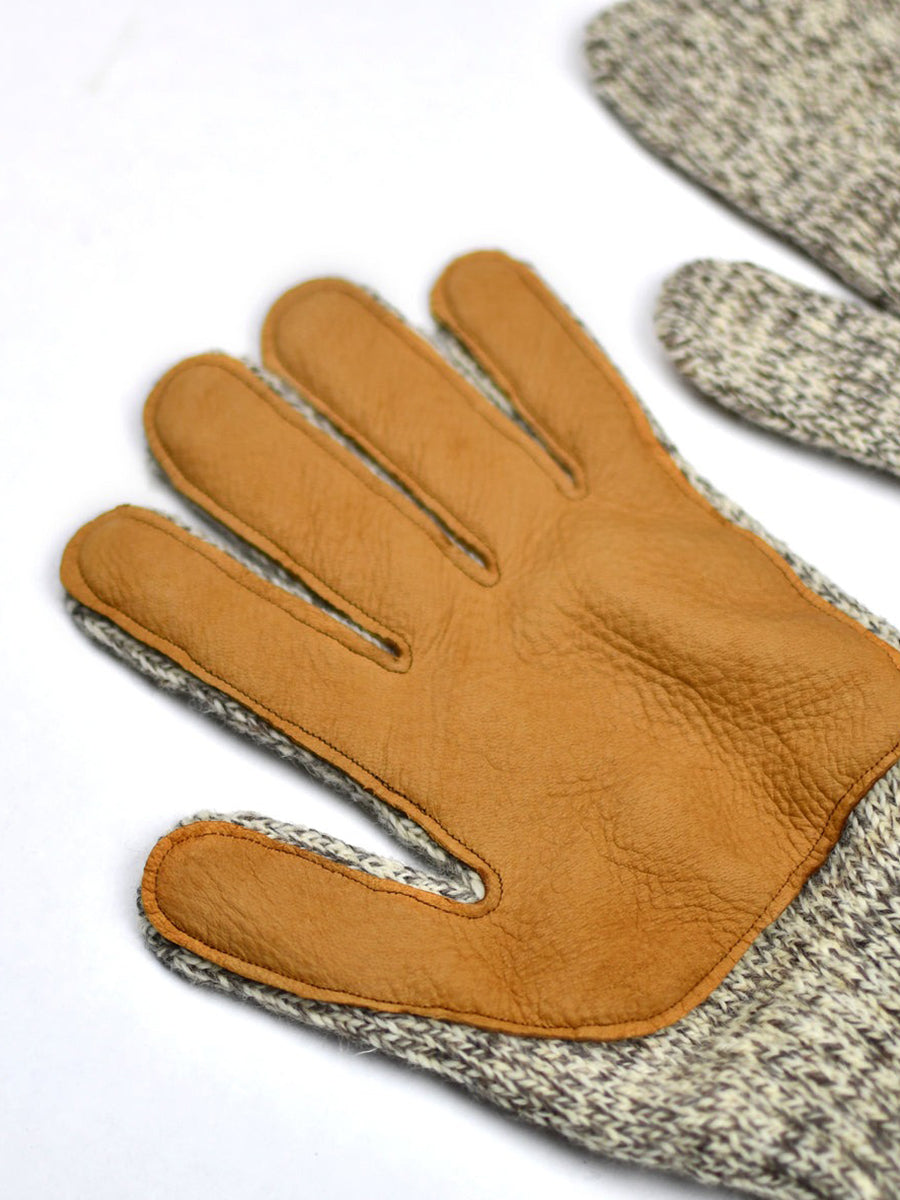 Ragg Wool Gloves - Oatmeal & Deerskin