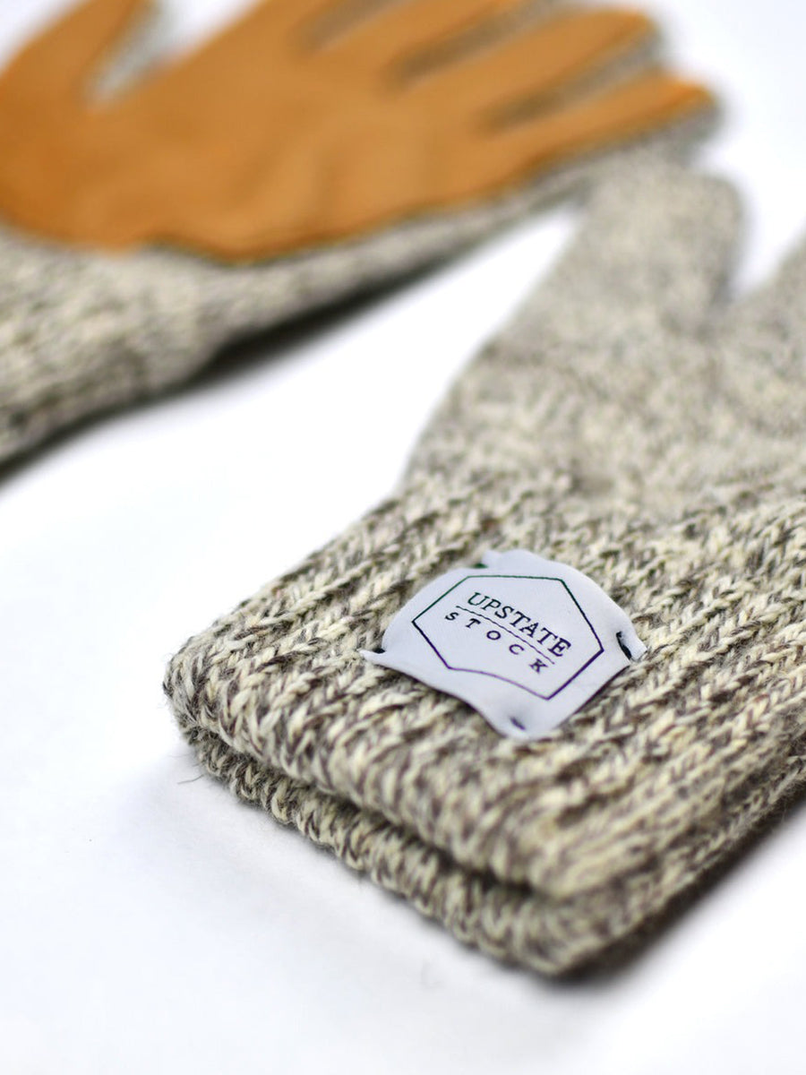 Ragg Wool Gloves - Oatmeal & Deerskin