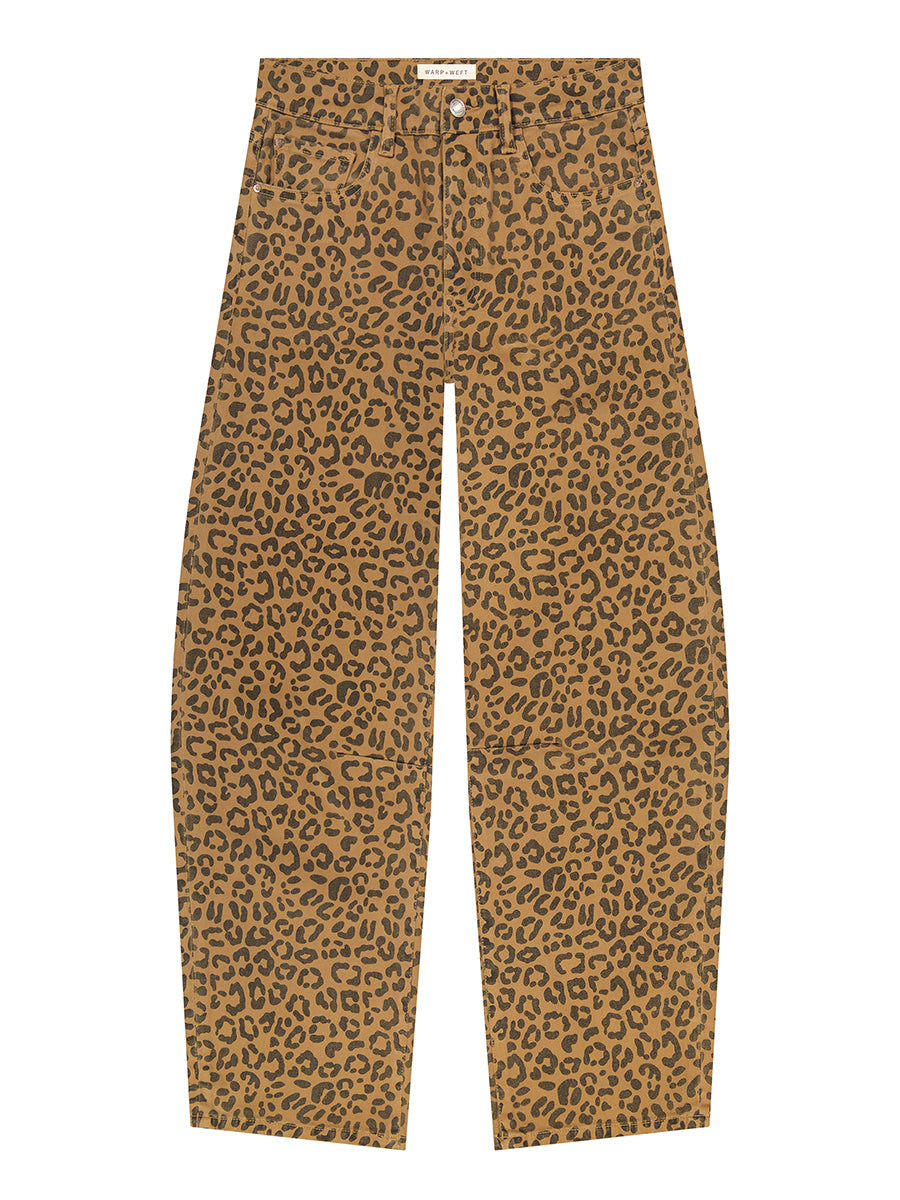 BNA Twill Soft-Curve Barrel Jeans - Leopard