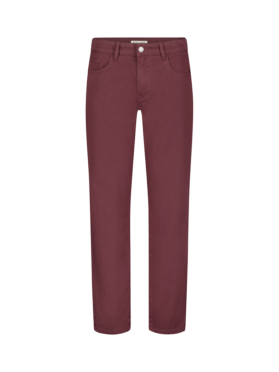 ORD Straight Leg Twill Jeans - Deep Plum