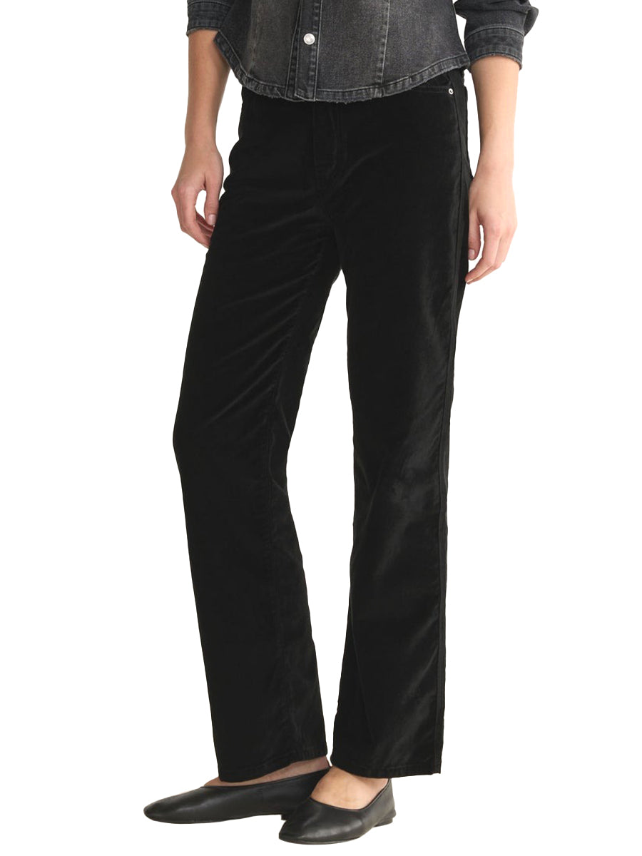 SAT 90's Straight Leg Velvet Jeans - Black