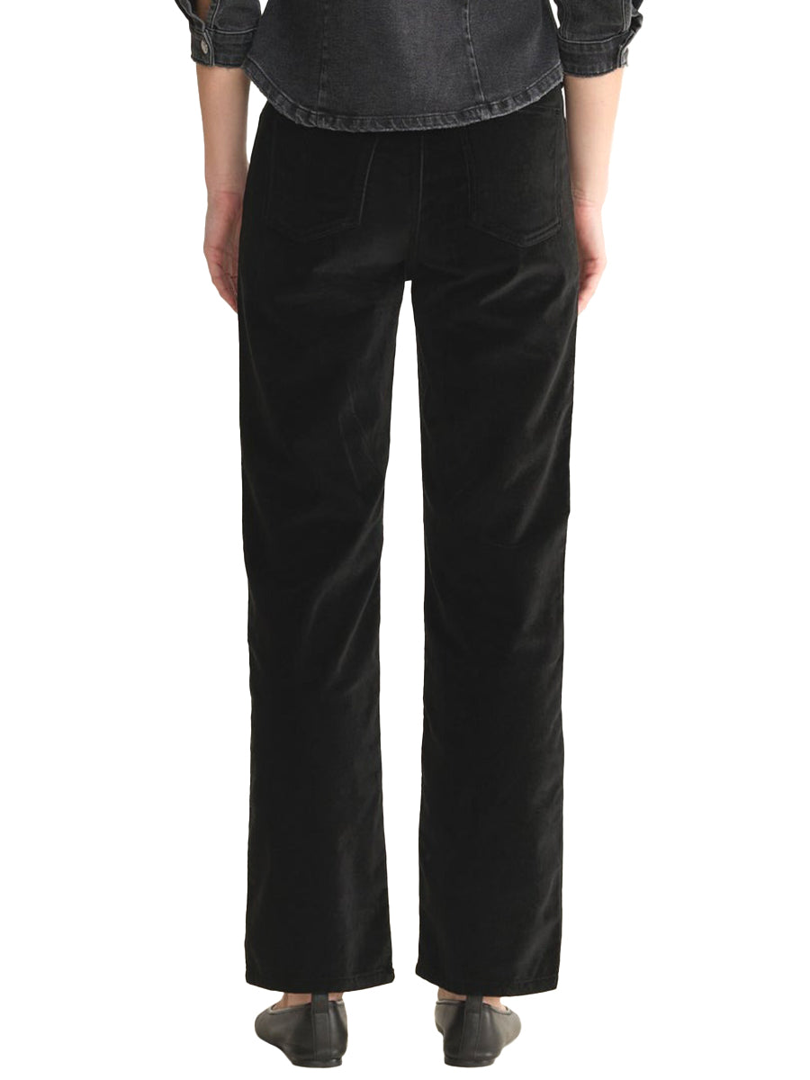 SAT 90's Straight Leg Velvet Jeans - Black