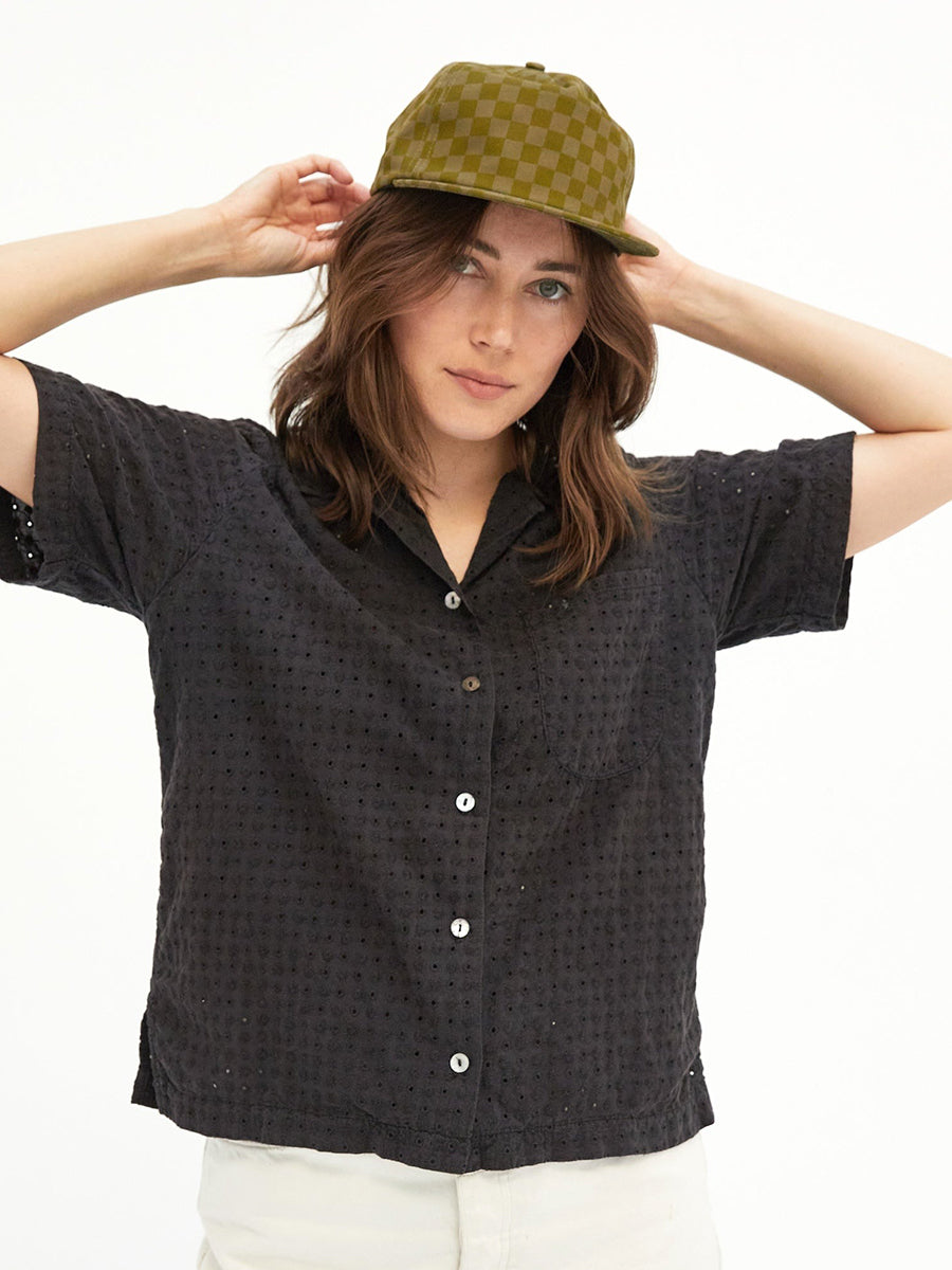 Tonal Checkerboard Field Trip Hat - Black