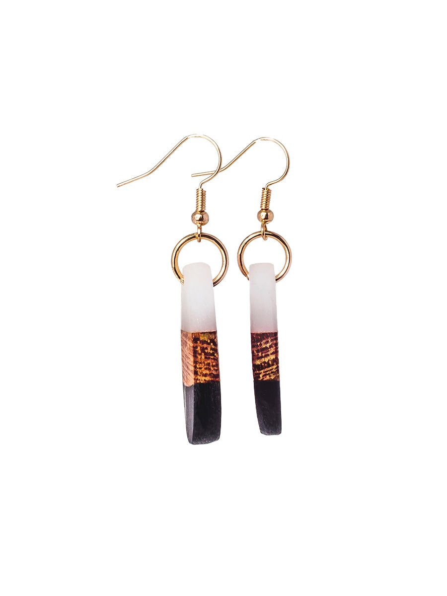 Faith Circle Earrings - Black & White