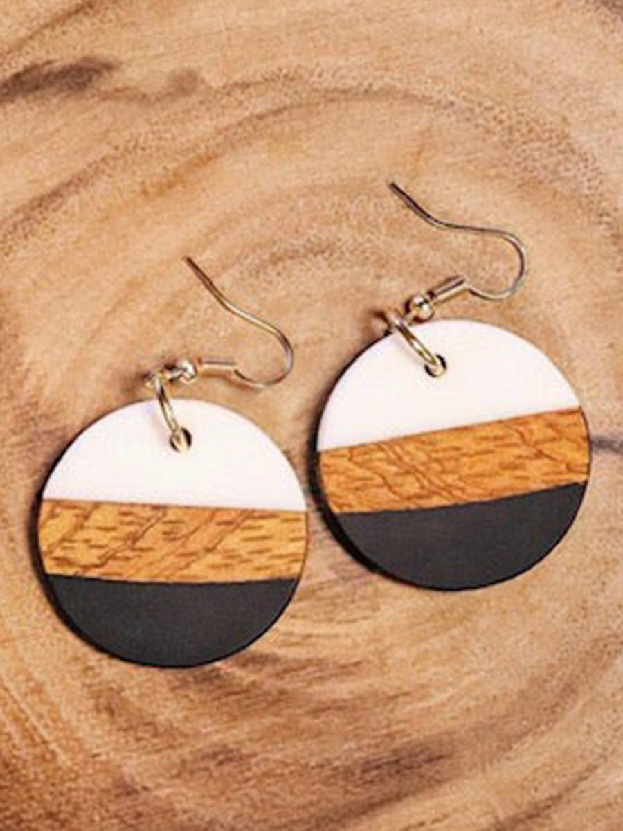Faith Circle Earrings - Black & White