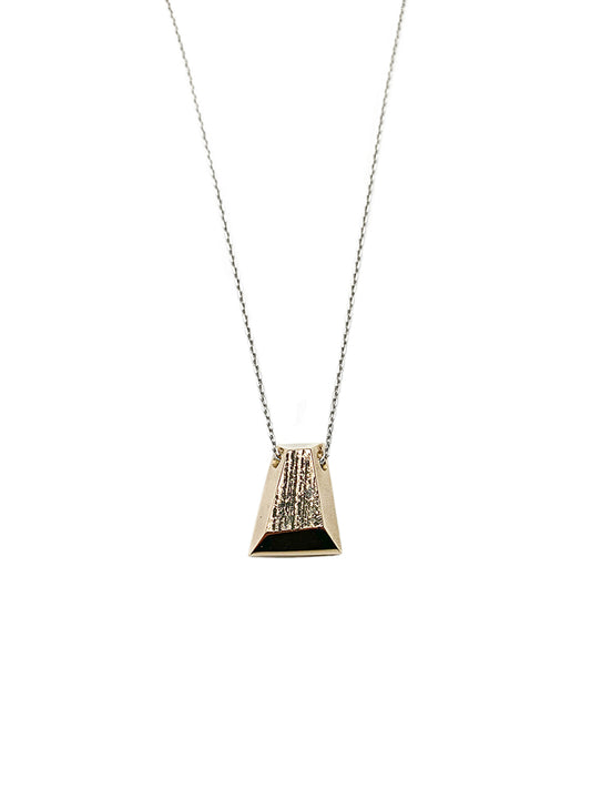 Sculpture Series Bronze Trapezoid Necklace