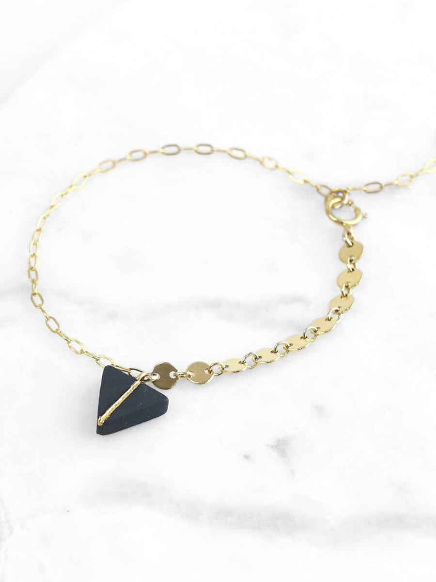 Dainty Triangle Charm Bracelet