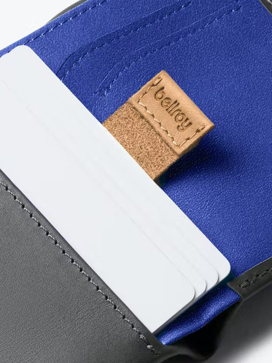 Note Sleeve Wallet - Charcoal Cobalt
