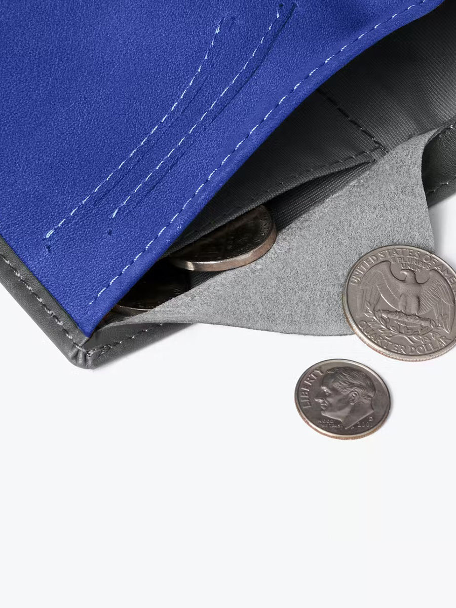 Note Sleeve Wallet - Charcoal Cobalt