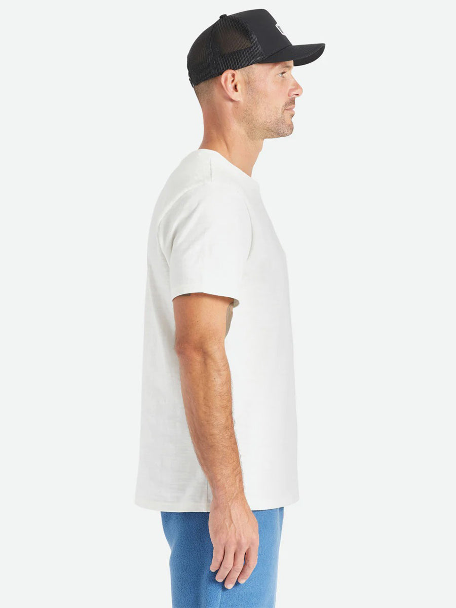 Basic Slub Short Sleeve Pocket Tee - Off White