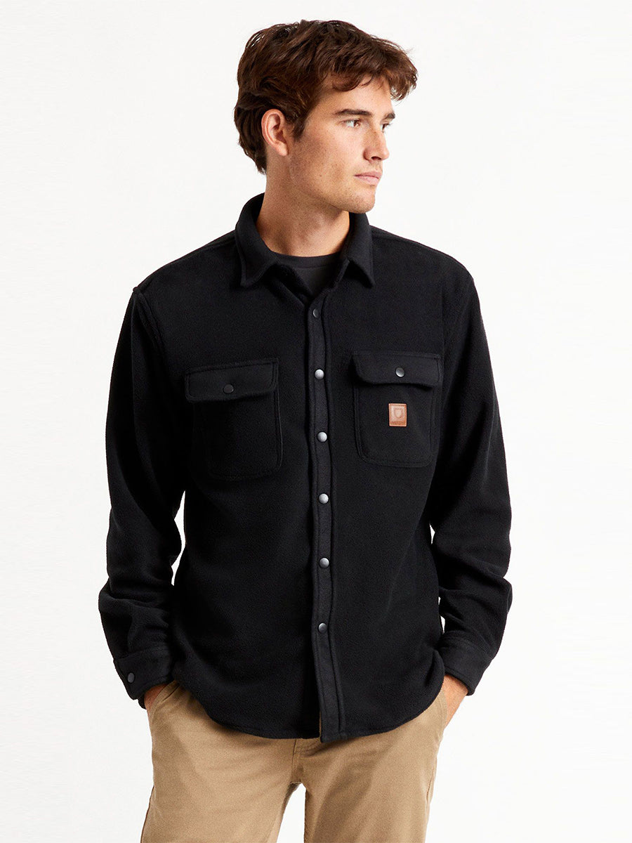 Bowery Men's Long Sleeve Arctic Stretch Fleece - Black