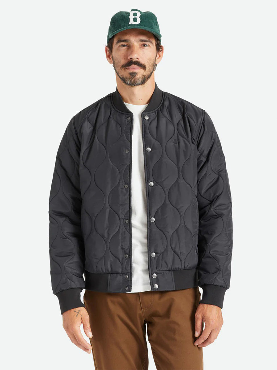 Dillinger Quilted Bomber - Black