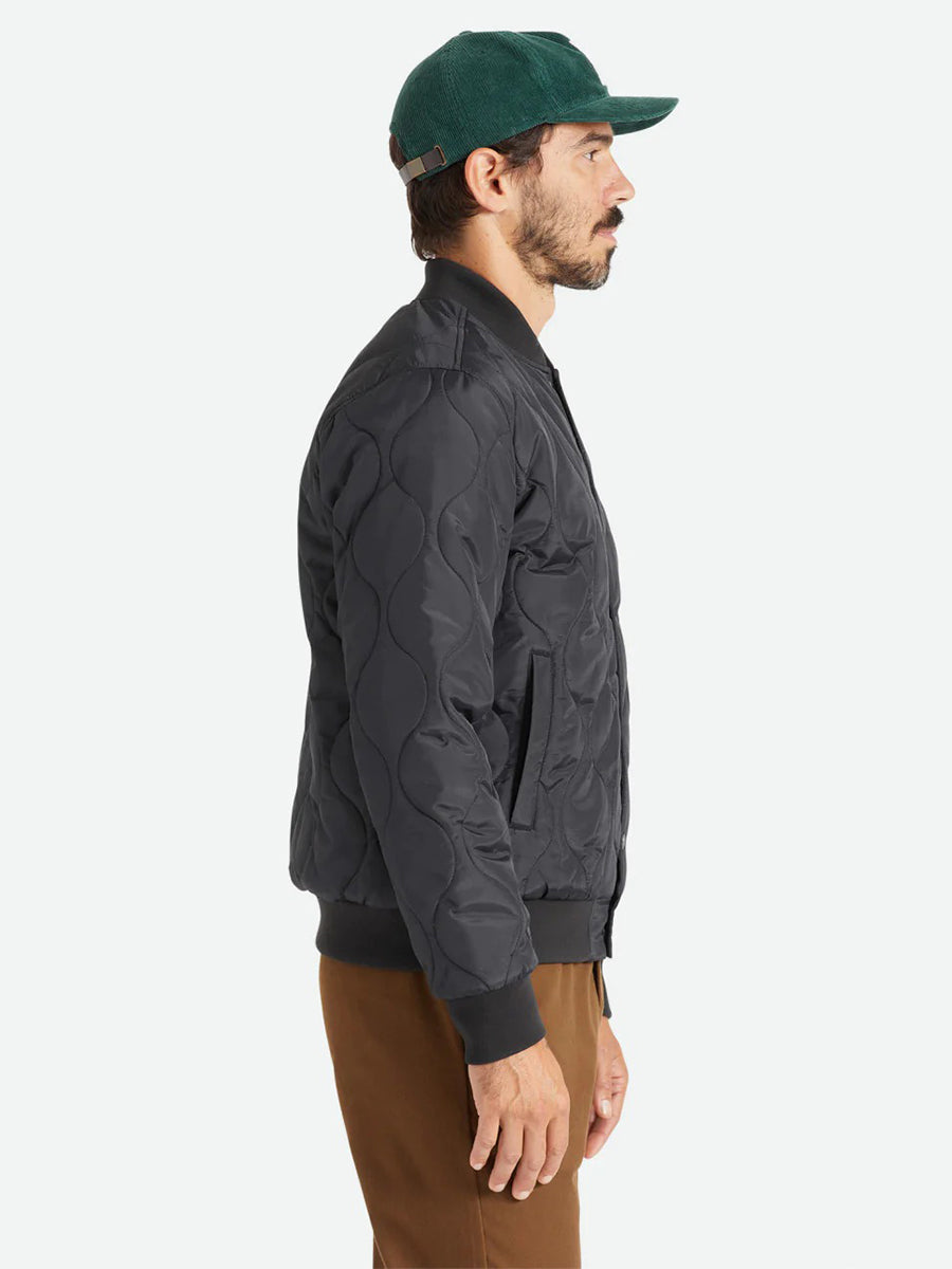 Dillinger Quilted Bomber - Black