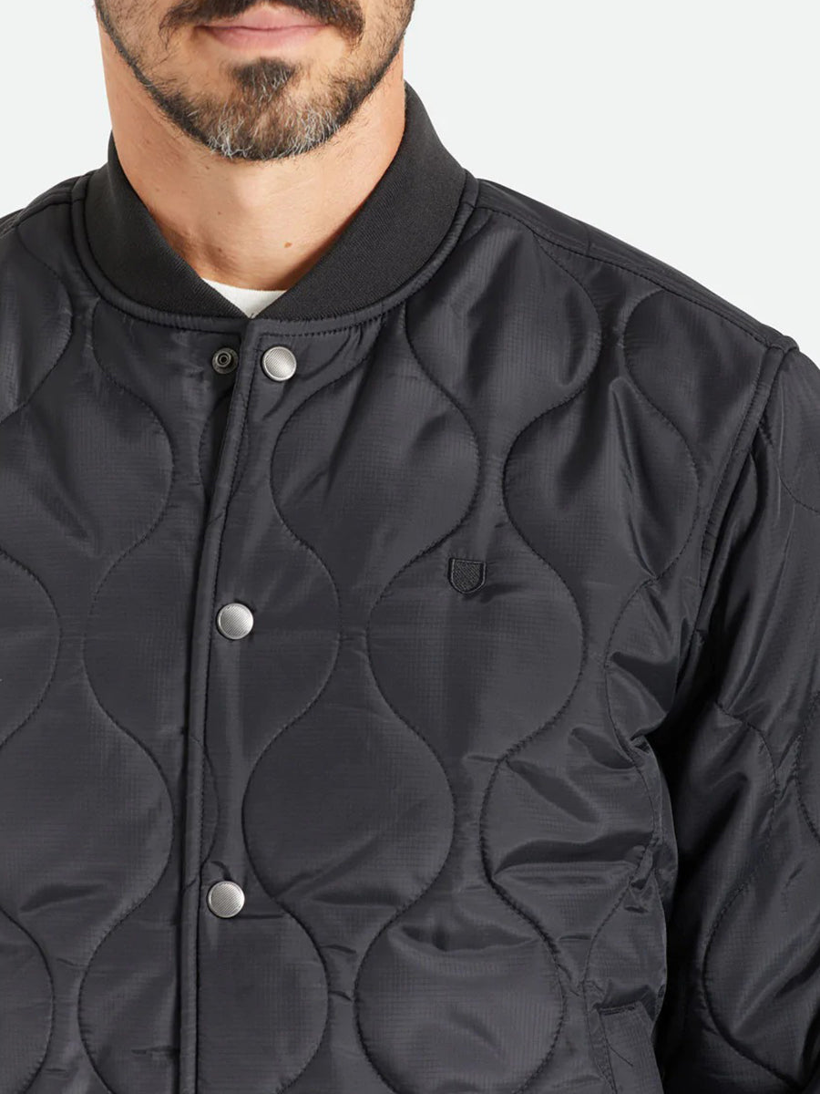 Dillinger Quilted Bomber - Black