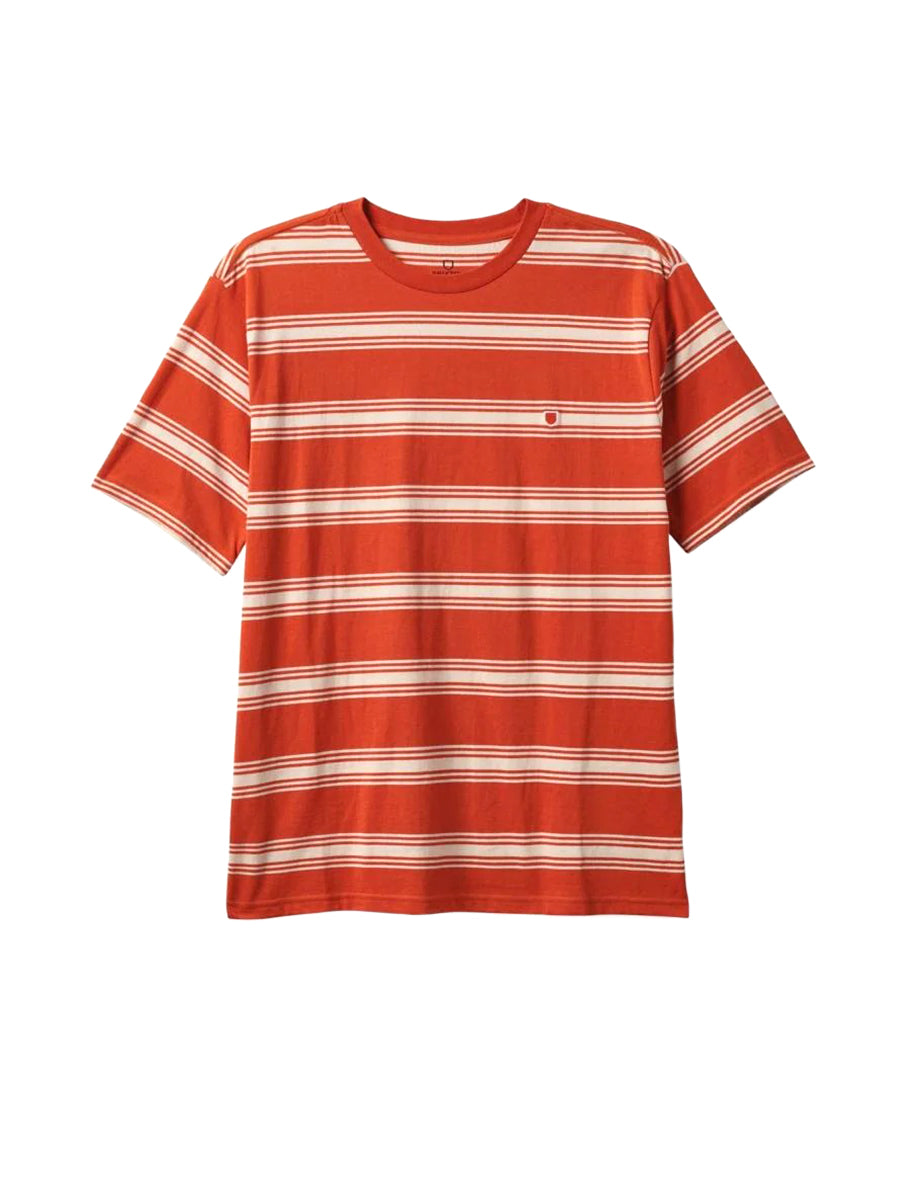 Hilt Shield Short Sleeve Tee - Burnt Red & Whitecap