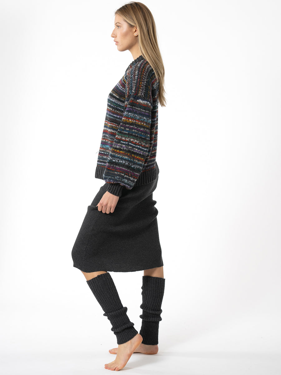 Merino Leg Warmers - Charcoal Grey