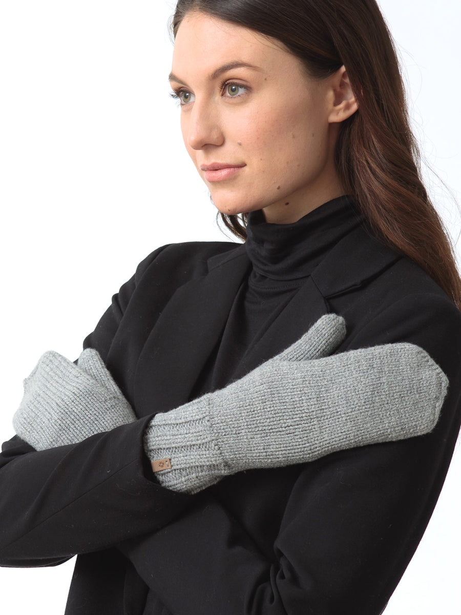 Merino Mittens - Flint Grey