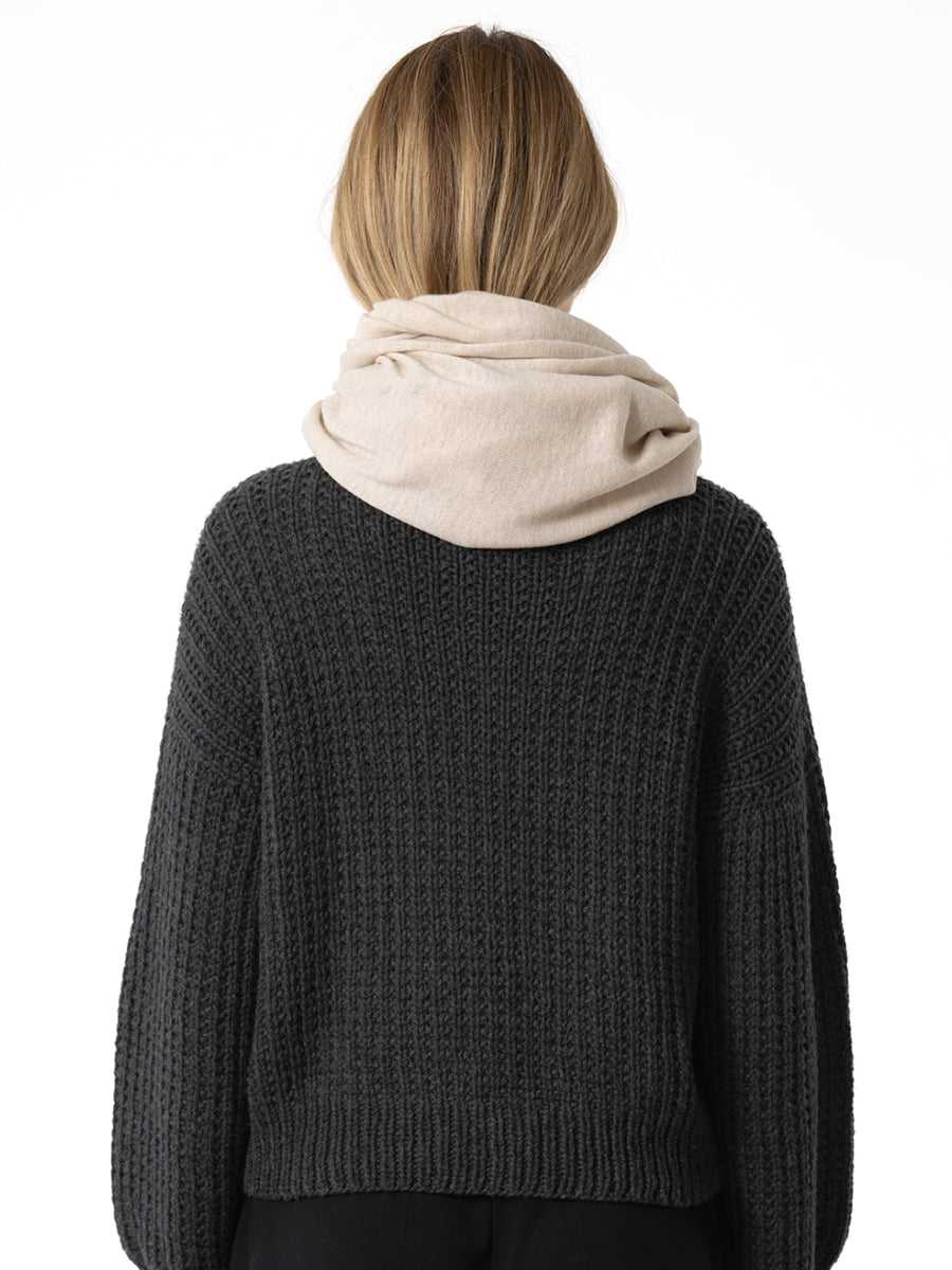 Merino Scarf - Almond White