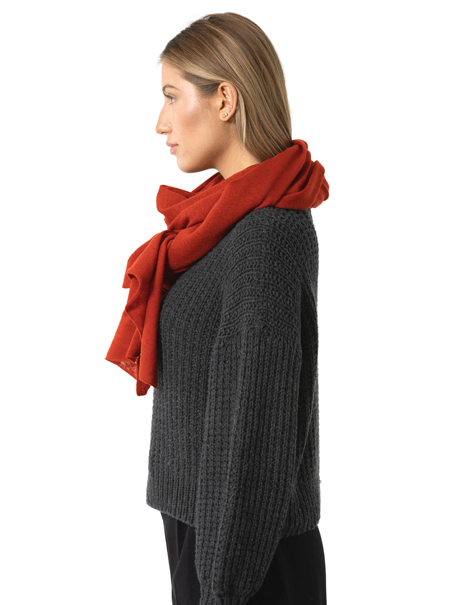 Merino Scarf - Burnt Orange