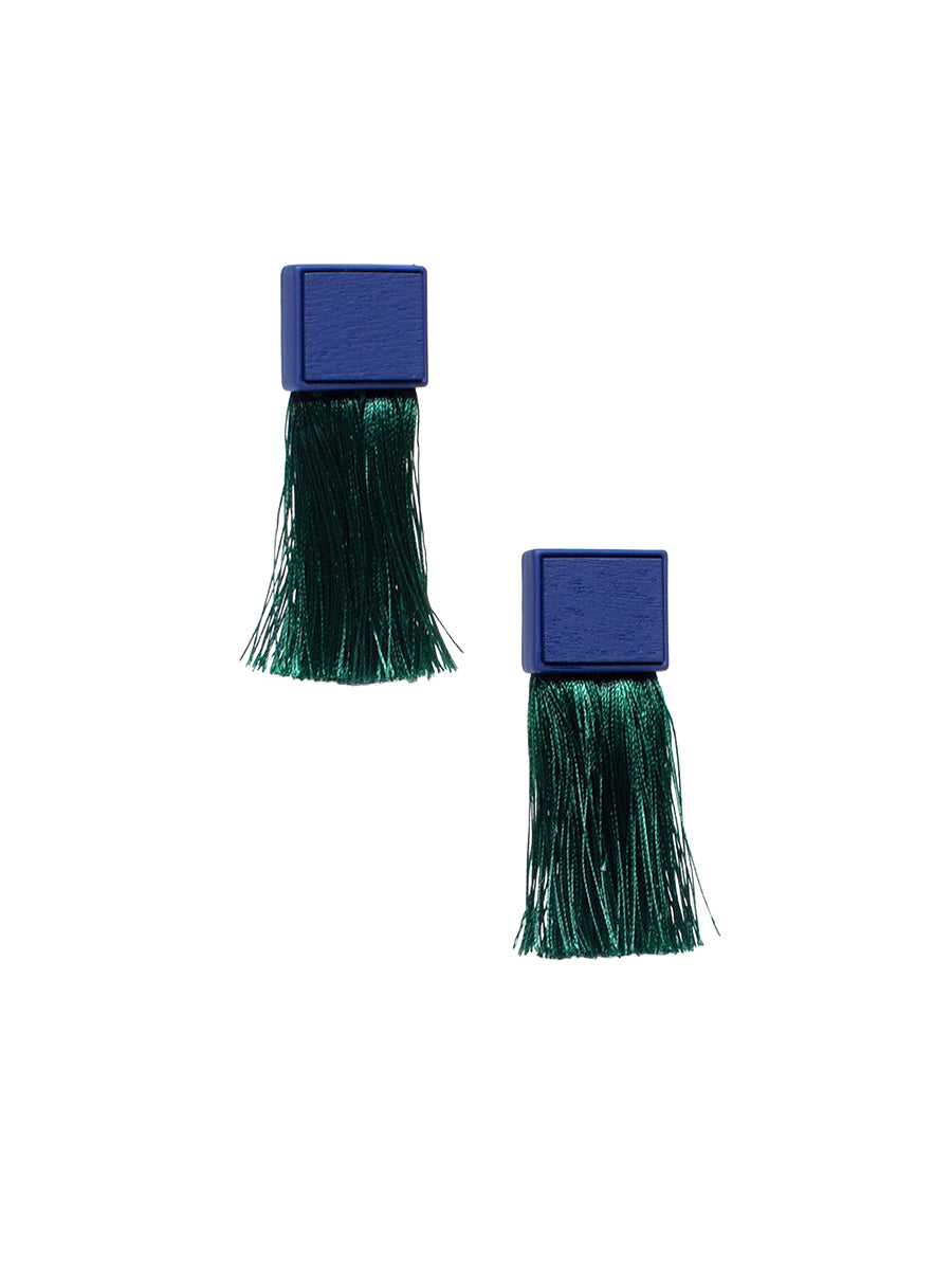 Mostro Tassel Earrings - Iris Blue