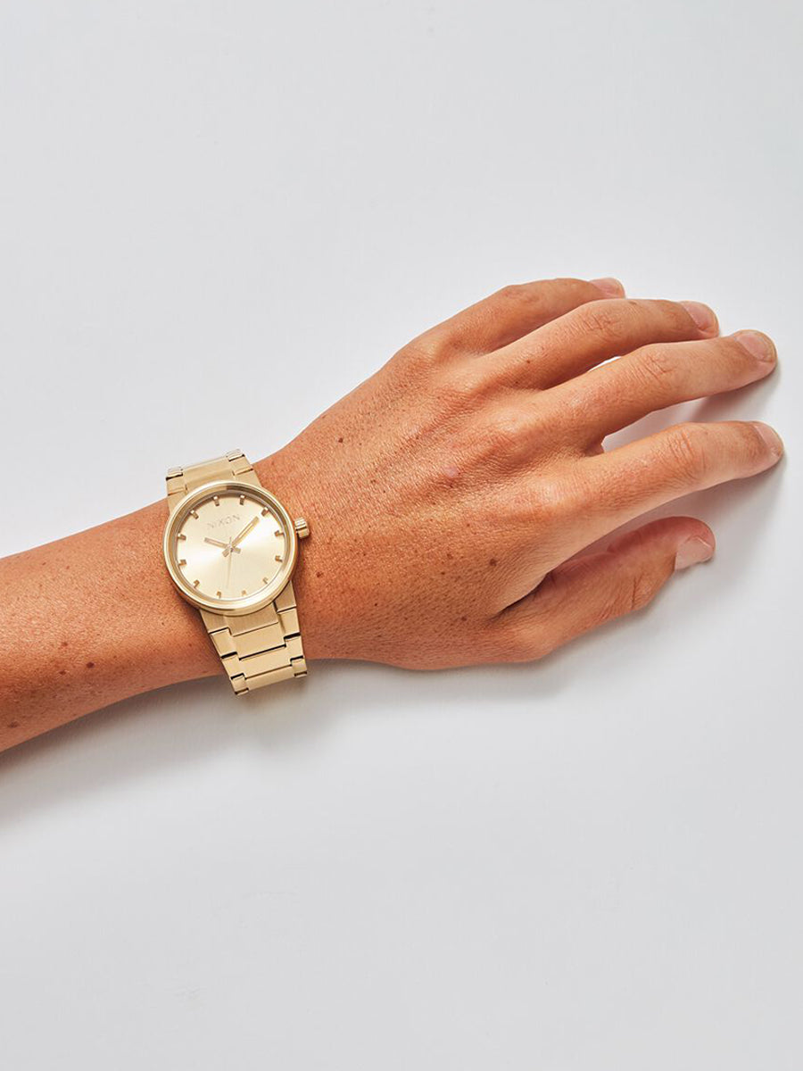 Cannon Watch - Black Stamped & Gold