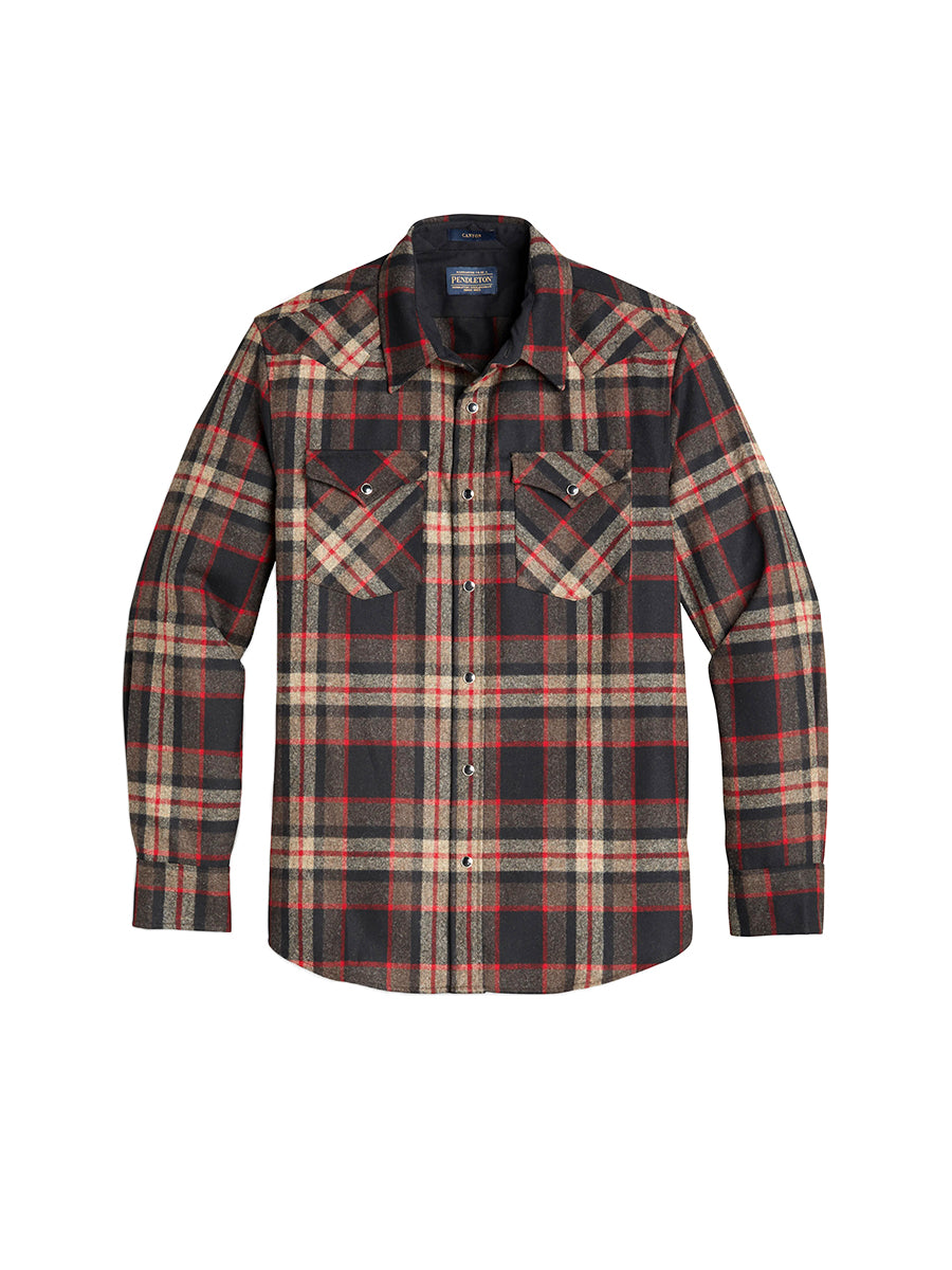 Canyon Shirt - Brown Mix Black Plaid