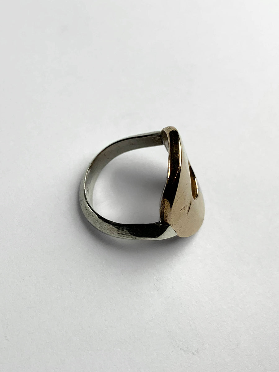 Bronze Contoured Circle Ring - Sculpture Series
